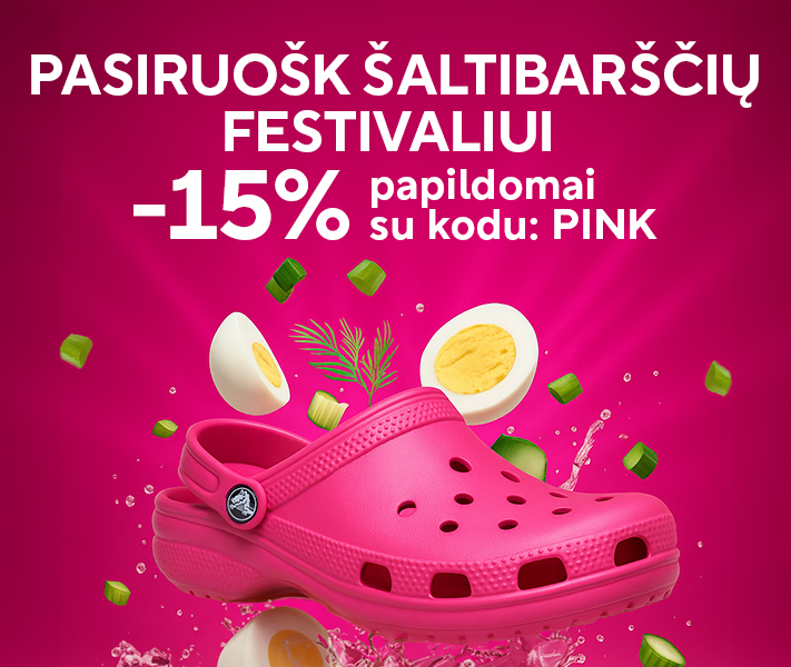 -15% papildoma atrinktoms prek4ms su kodu: PINK. Pasiūlymas galioja iki 2026 05 07.